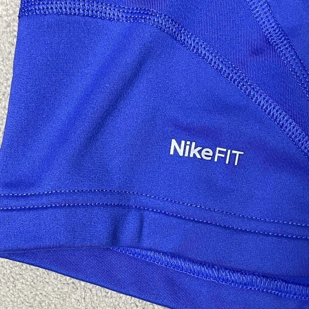 Nike Fit Womens L Hoodie Sweatshirt Blue 1/4 Zip Stretch‎